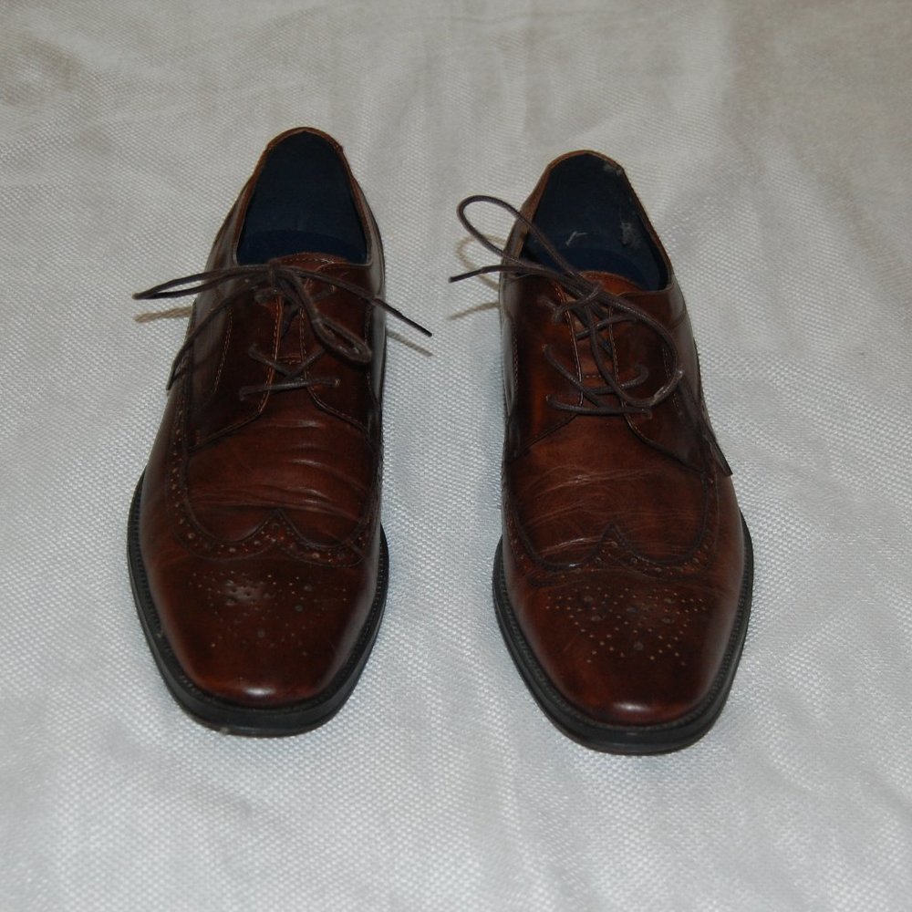 Aldo Men's Brown Leather Wingtip Oxfords